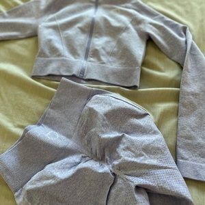 Two piece purple workout set